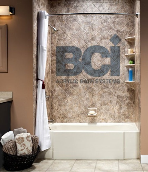 BCI Acrylic Bath Systems shower tub